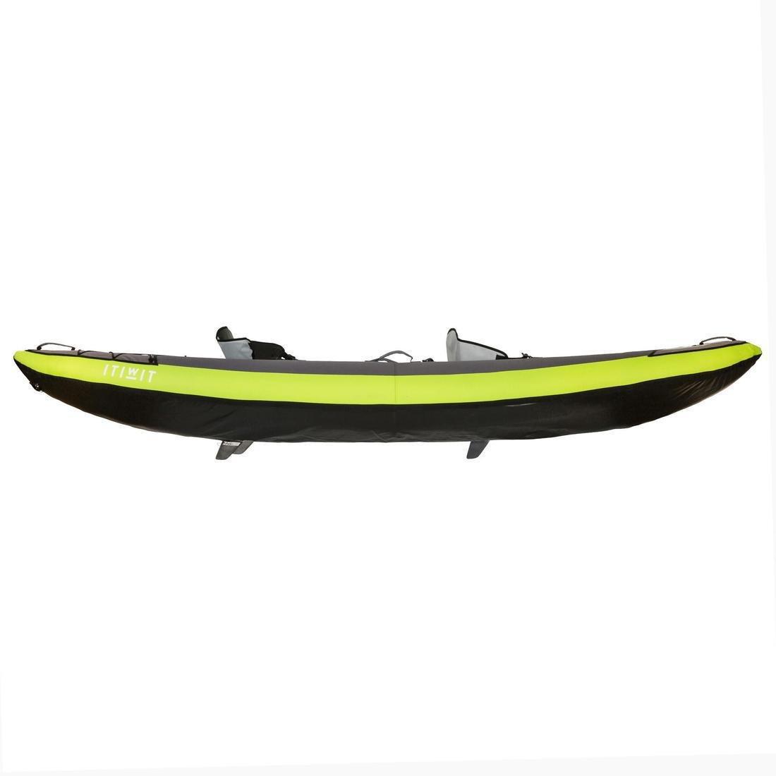 Inflatable Touring Kayak - 1/2 Places, Lime Green, No Color, large image number 3