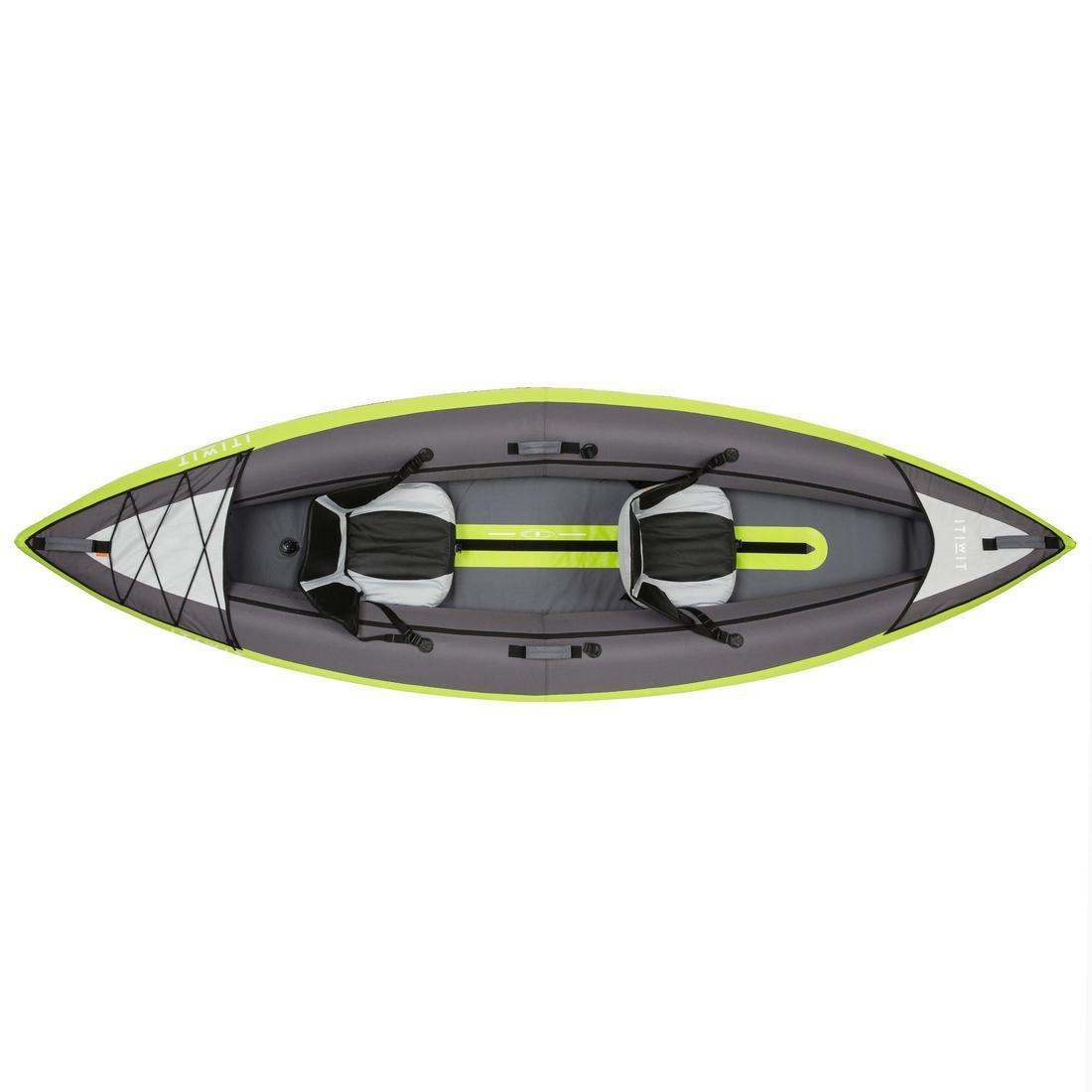 Inflatable Touring Kayak - 1/2 Places, Lime Green, No Color, large image number 4