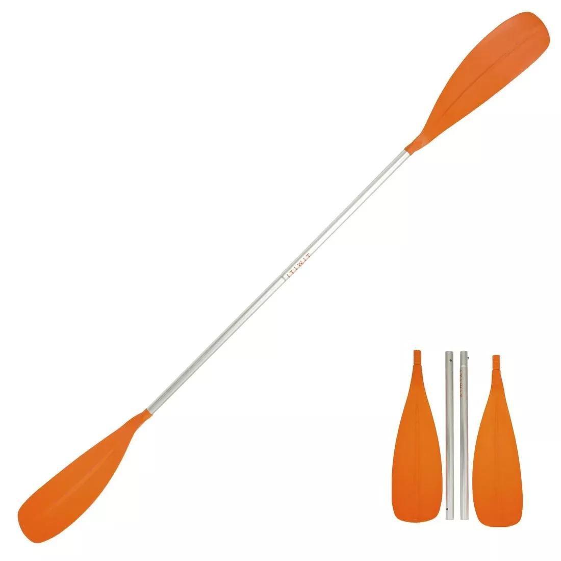 100 Four-Piece Split Kayak Paddle, Fluo Orange, No Color, large image number 0