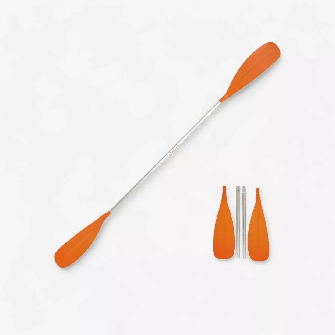 100 Four-Piece Split Kayak Paddle, Fluo Orange, No Color, medium