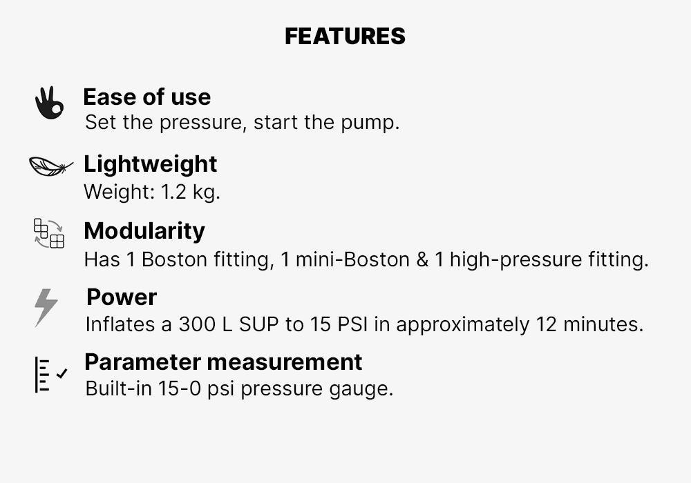 Electric Pump for Stand-Up-Paddle Boards and Kayaks, Orange, No Color, large image number 15