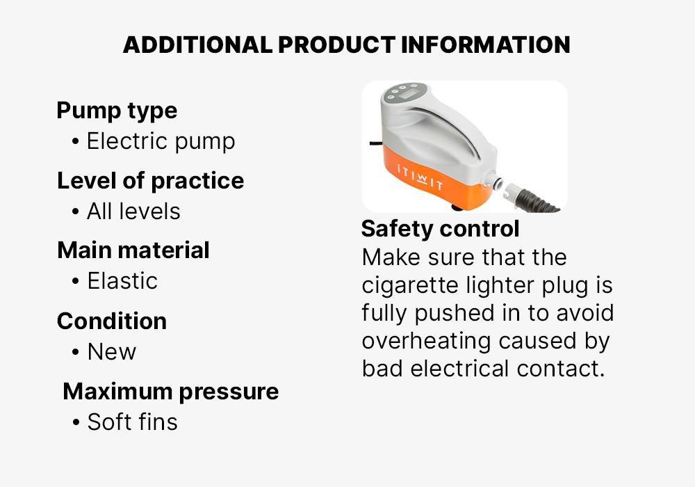 Electric Pump for Stand-Up-Paddle Boards and Kayaks, Orange, No Color, large image number 16