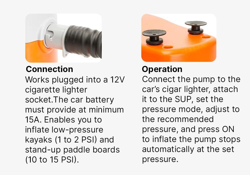 Electric Pump for Stand-Up-Paddle Boards and Kayaks, Orange, No Color, large image number 17
