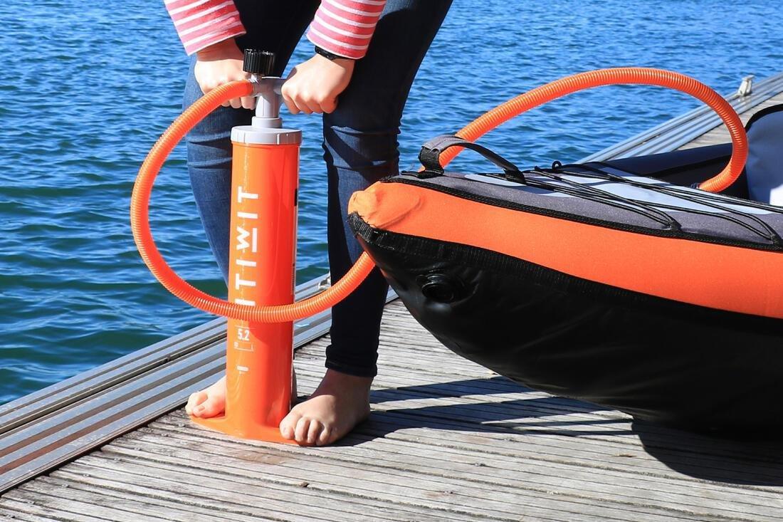 Double Action Kayak Hand Pump, Fluo Orange, No Color, large image number 10