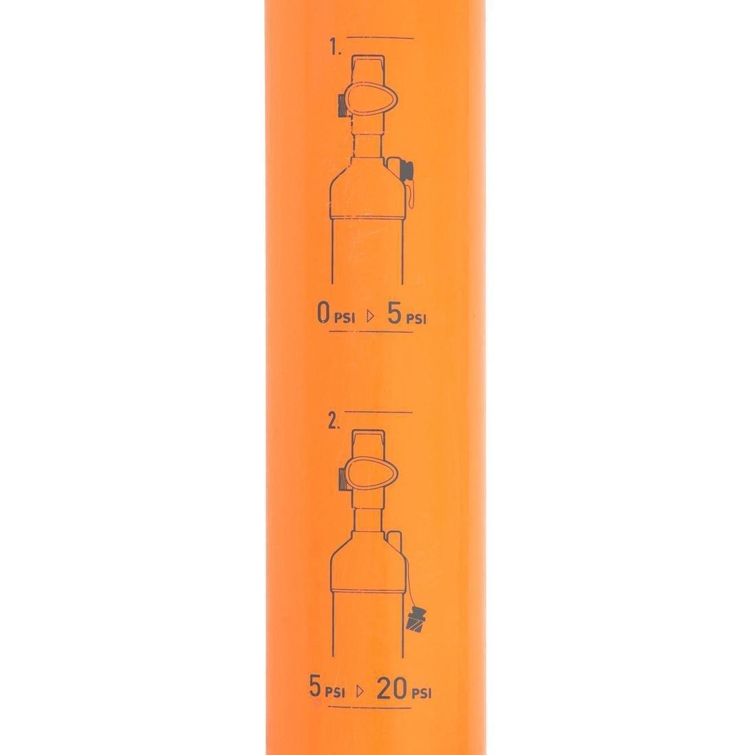 Stand-Up Paddle Double-Action High-Pressure Hand Pump, Orange, No Color, large image number 8