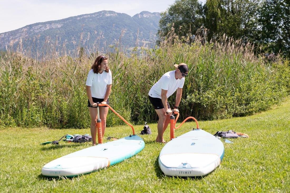 Stand-Up Paddle Double-Action High-Pressure Hand Pump, Orange, No Color, large image number 11