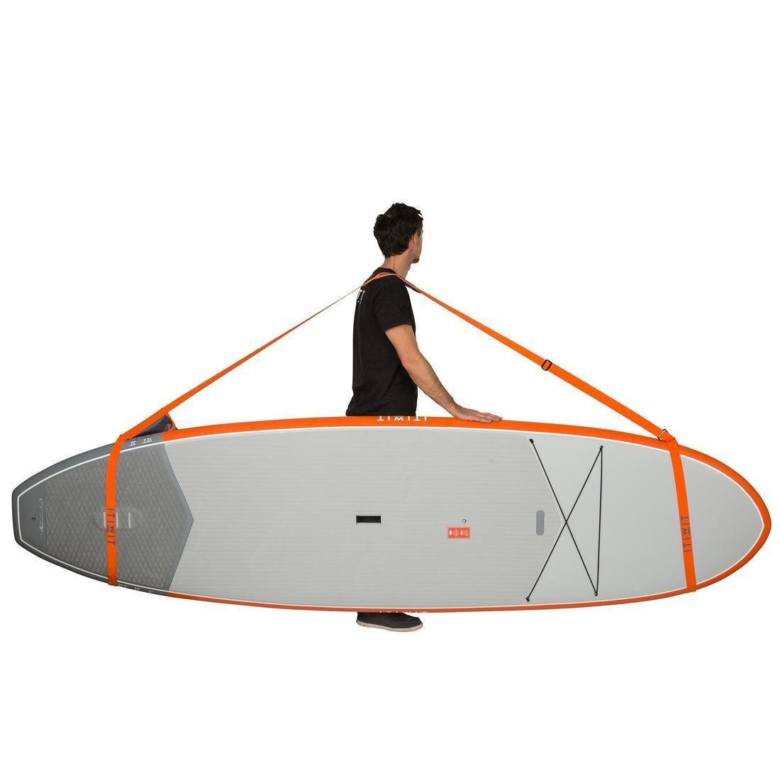 Inflatable or Rigid Stand-Up Paddle Carry Strap, Mandarine, No Color, large image number 3