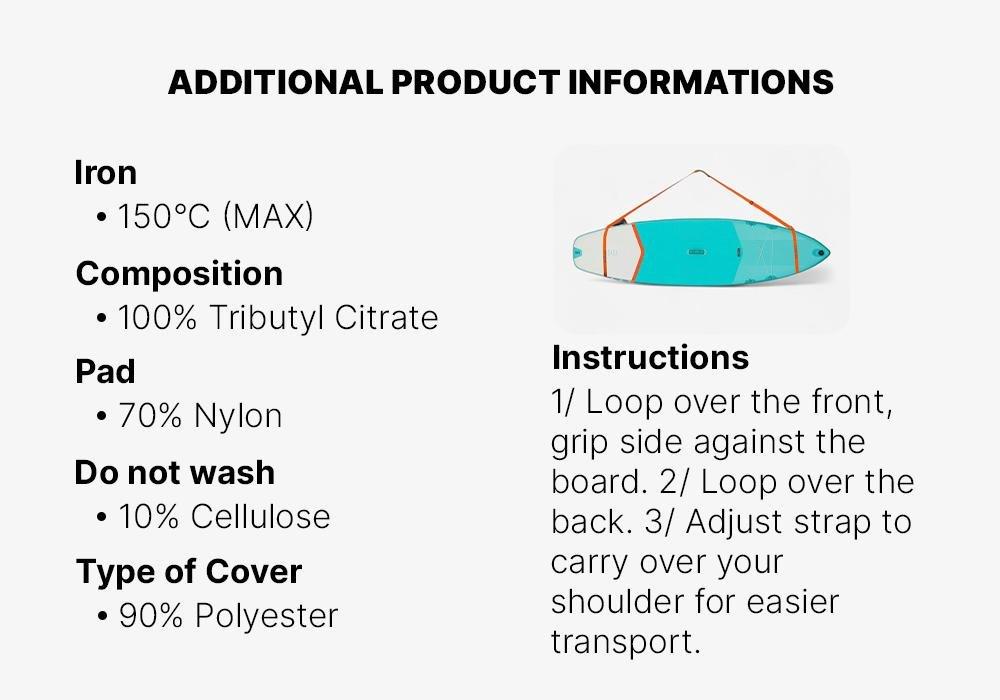 Inflatable or Rigid Stand-Up Paddle Carry Strap, Mandarine, No Color, large image number 16