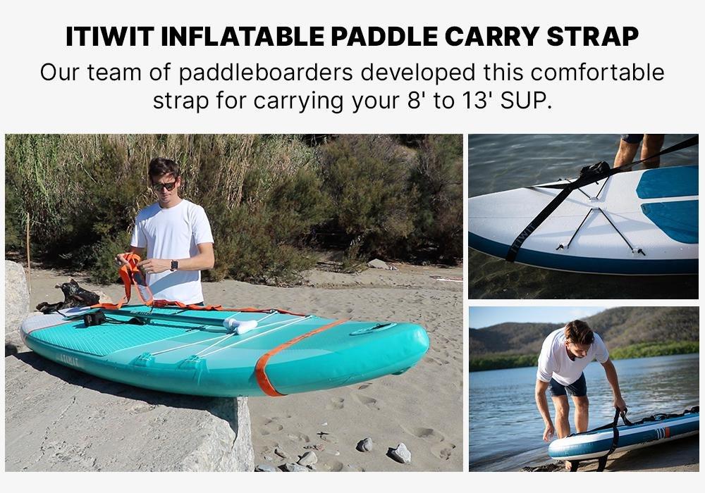 Inflatable or Rigid Stand-Up Paddle Carry Strap, Mandarine, No Color, large image number 17