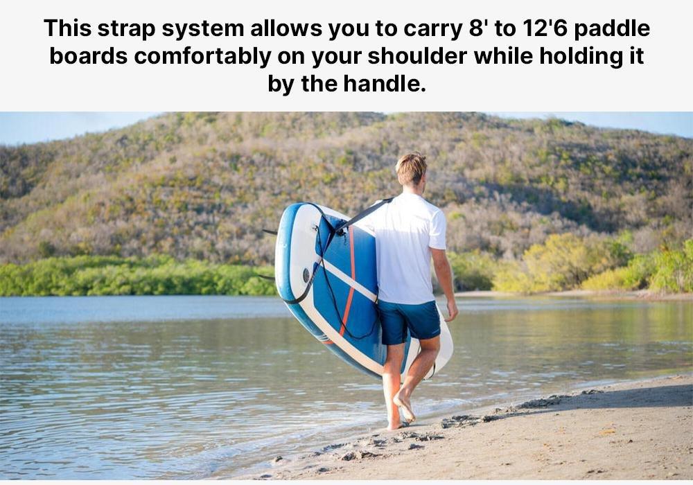 Inflatable or Rigid Stand-Up Paddle Carry Strap, Mandarine, No Color, large image number 18