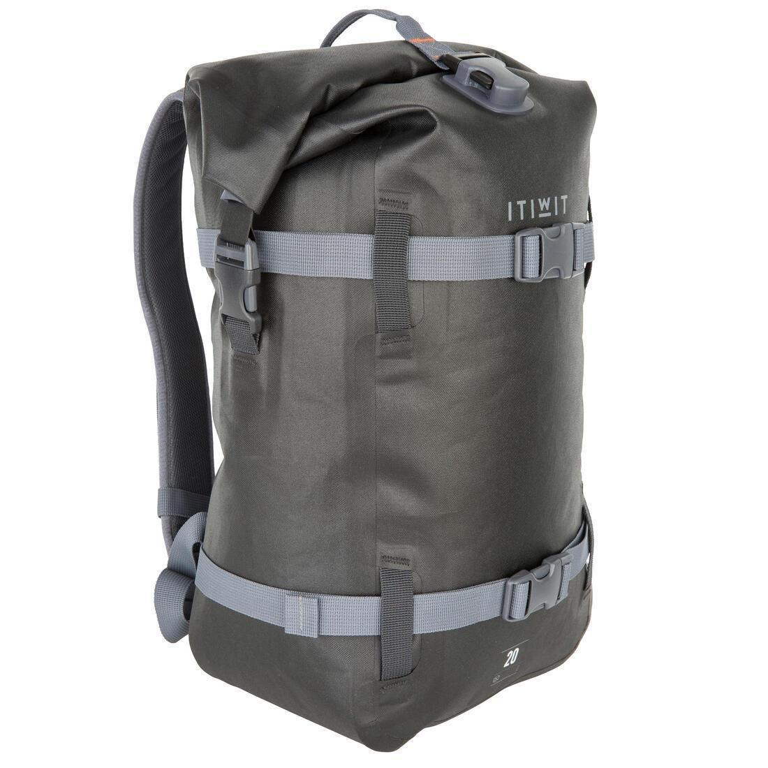 CARBON GREY WATERPROOF BACKPACK 20 L BLACK, No Color, large image number 0