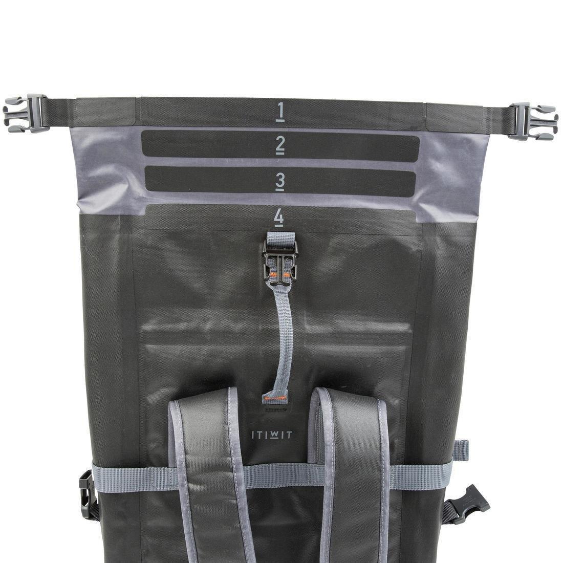 CARBON GREY WATERPROOF BACKPACK 20 L BLACK, No Color, large image number 8