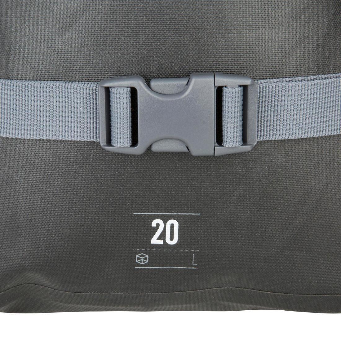 CARBON GREY WATERPROOF BACKPACK 20 L BLACK, No Color, large image number 13