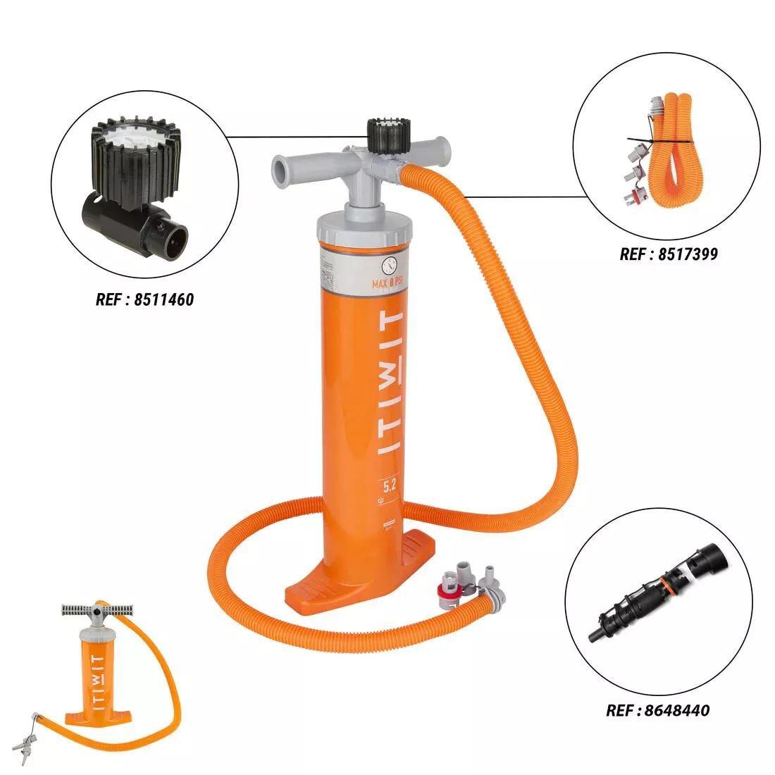 Double Action Kayak Hand Pump, Fluo Orange, 5401_000, large image number 9