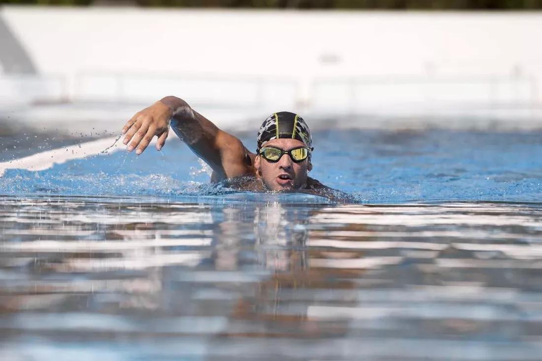 Kids Unisex Silicone Mesh Swim Cap - Wozboy, Blue, No Color, large image number 7