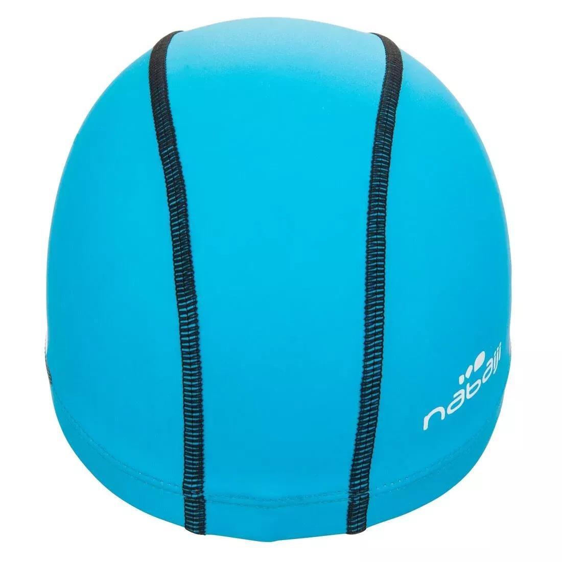 Kids Silicone Mesh Swim Cap Wozboy, Cyan, No Color, large image number 10