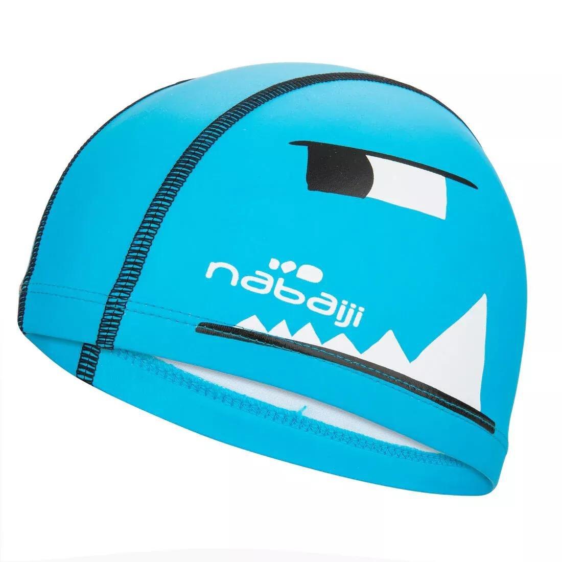 Kids Silicone Mesh Swim Cap Wozboy, Cyan, No Color, large image number 11