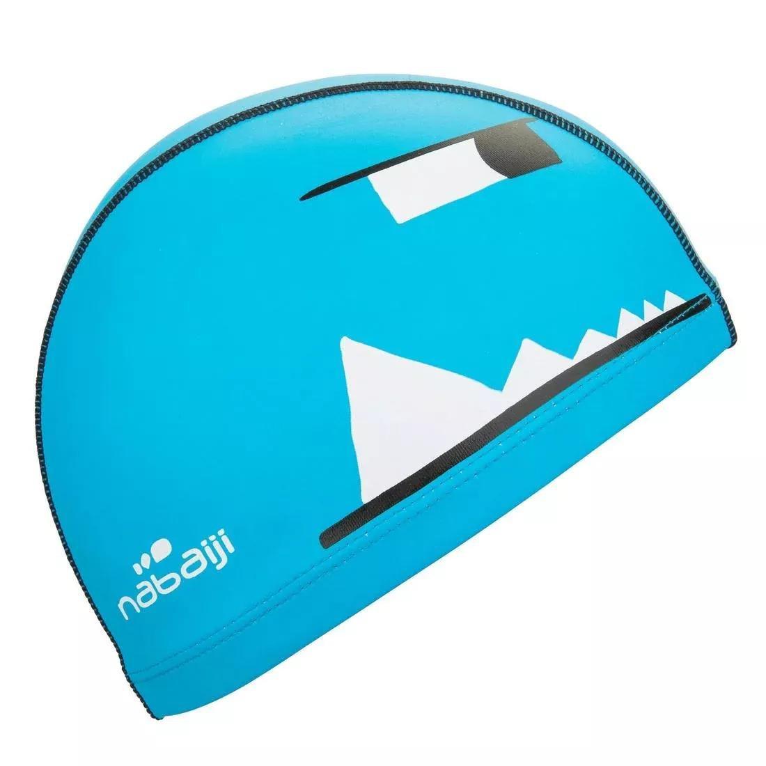 Kids Silicone Mesh Swim Cap Wozboy, Cyan, No Color, large image number 13
