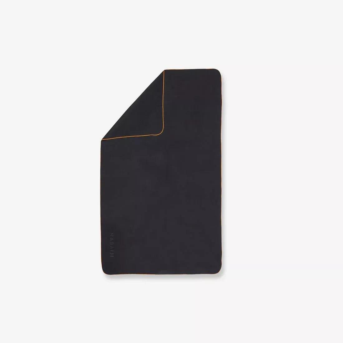 Microfibre Towel, Black, No Color, large image number 1
