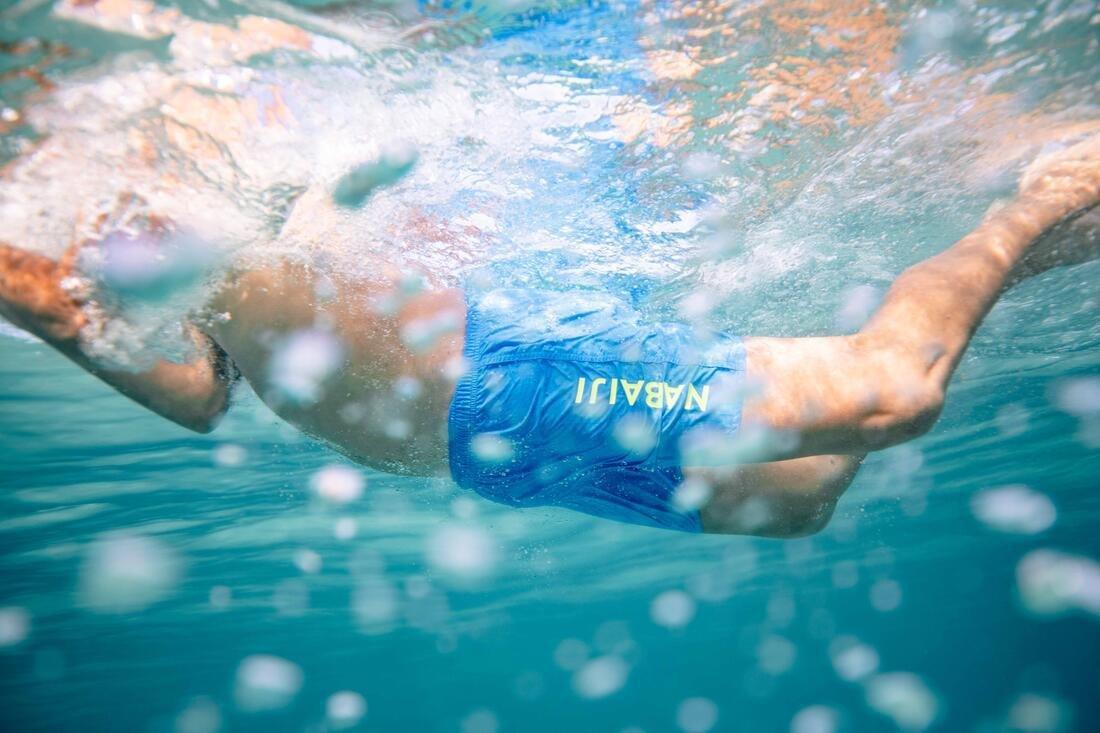 100 BASIC MEN'S SWIMMING SHORTS - LIGHT BLUE, pacific blue, No Color, large image number 12