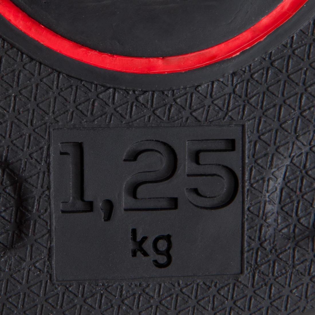 Rubber Weight Training Disc Weight, Black, No Color, large image number 2