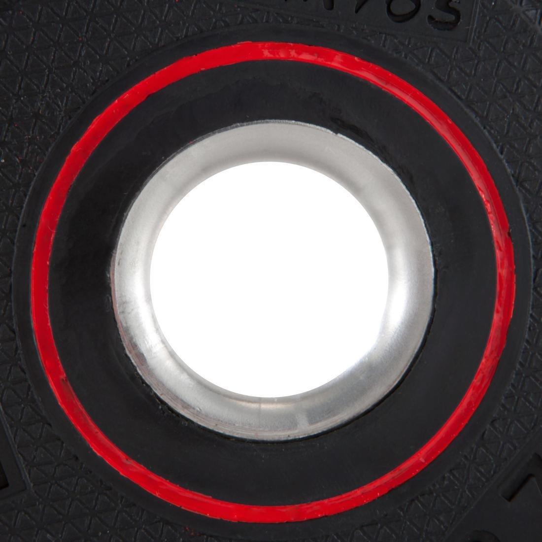 Rubber Weight Training Disc Weight, Black, No Color, large image number 4