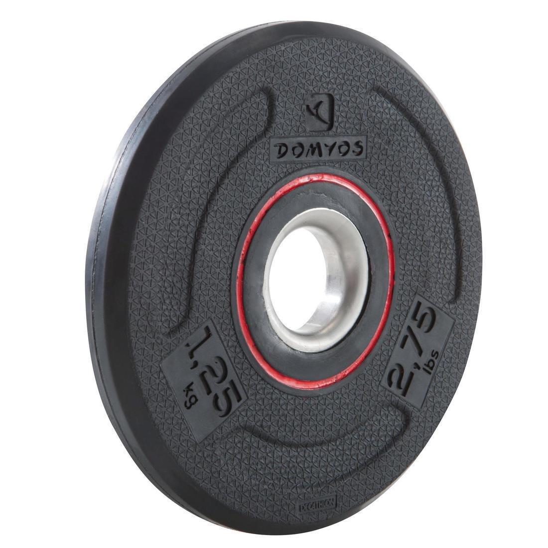 Rubber Weight Training Disc Weight, Black, No Color, large image number 5