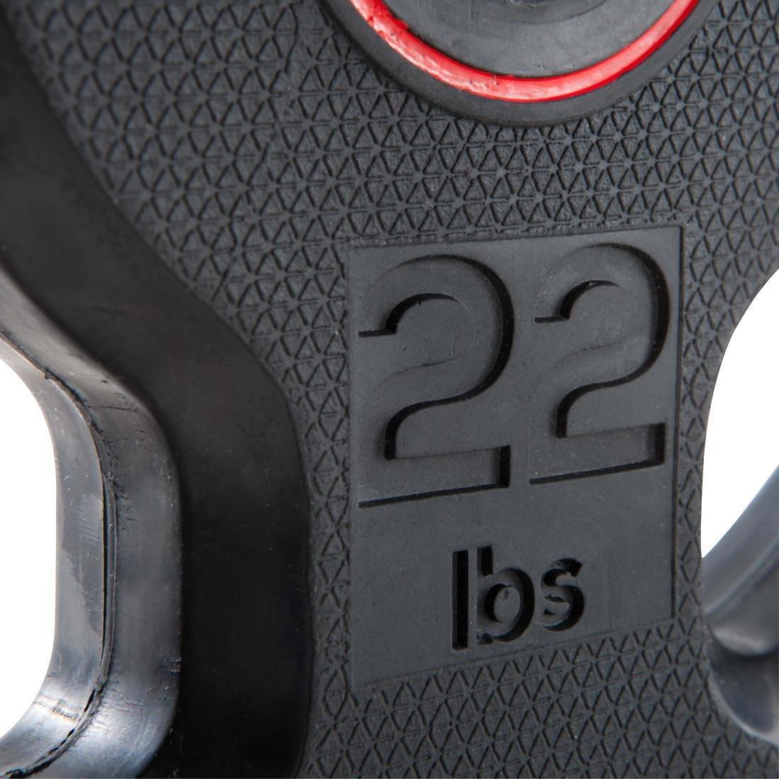 Rubber Weight Disc With Handles, Black, No Color, large image number 3