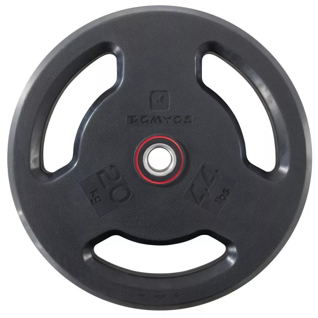 Rubber Weight Disc with Handles, Black, No Color, large image number 0