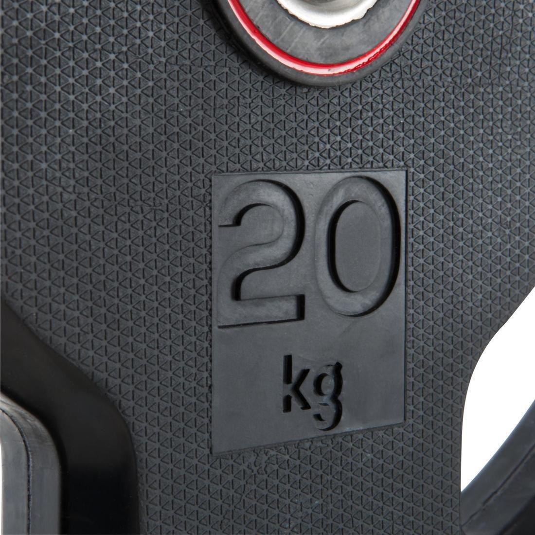 Rubber Weight Disc with Handles, Black, No Color, medium