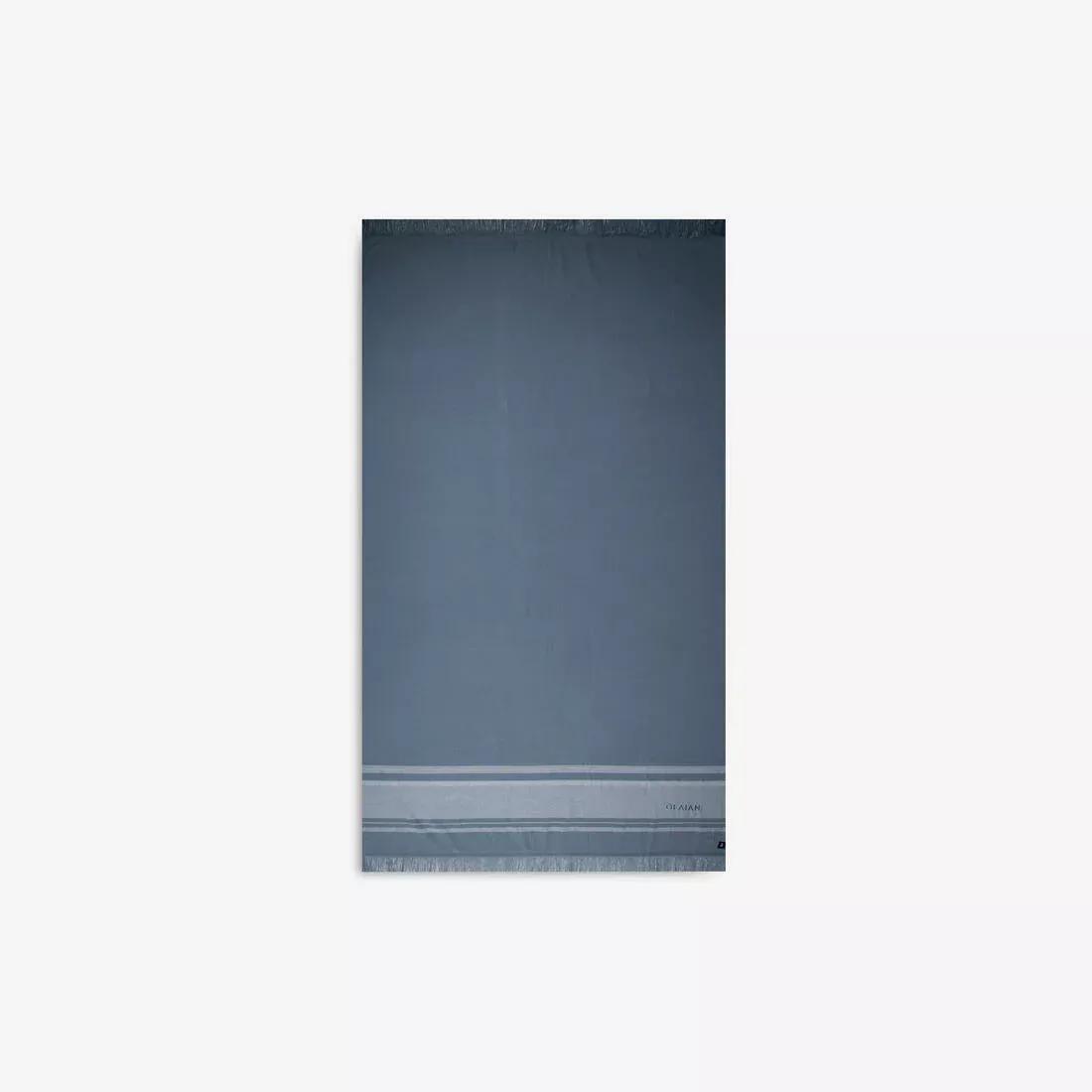 Towel FOUTA  Avorio Navy, Blue Grey, No Color, large image number 0