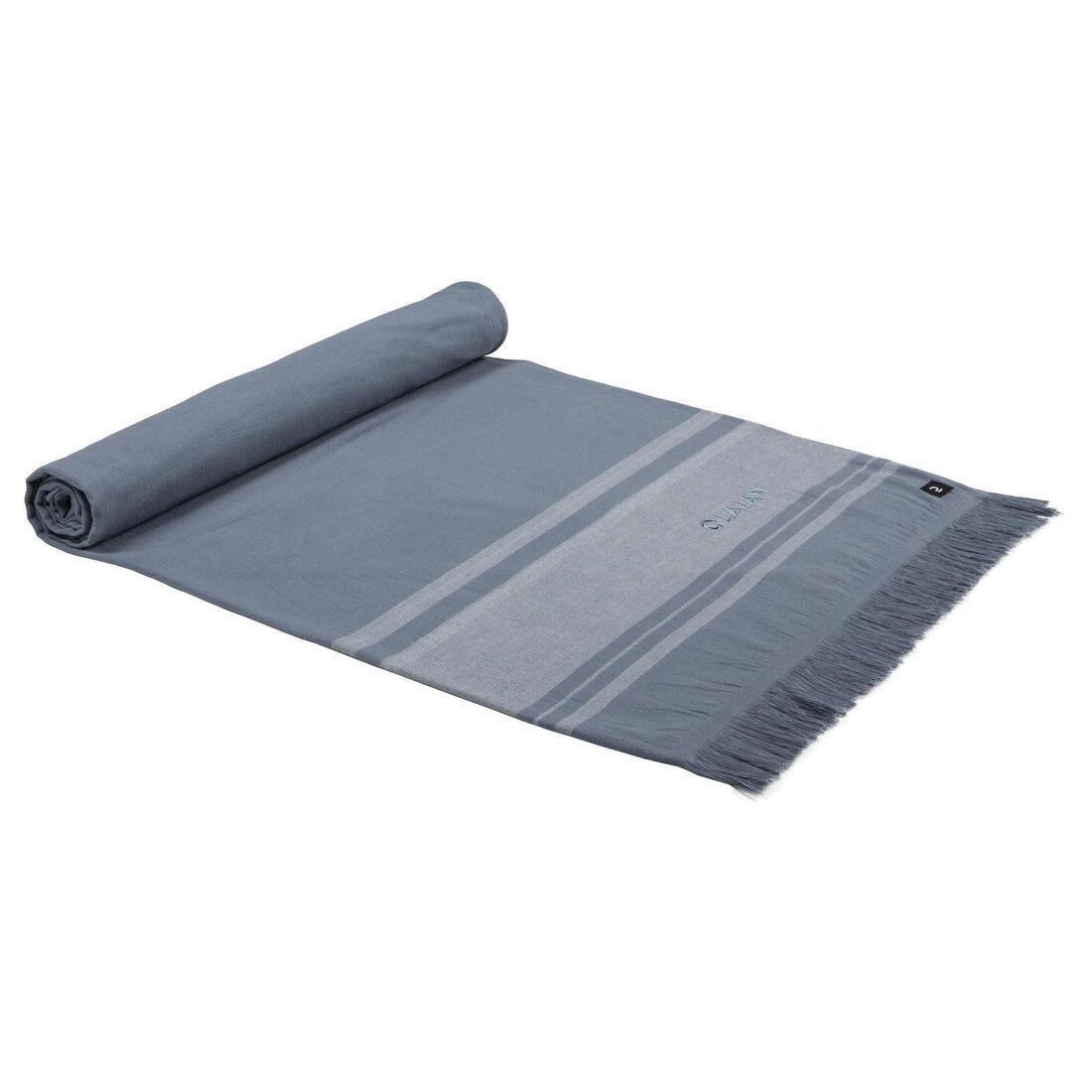 Towel FOUTA  Avorio Navy, Blue Grey, No Color, large image number 1