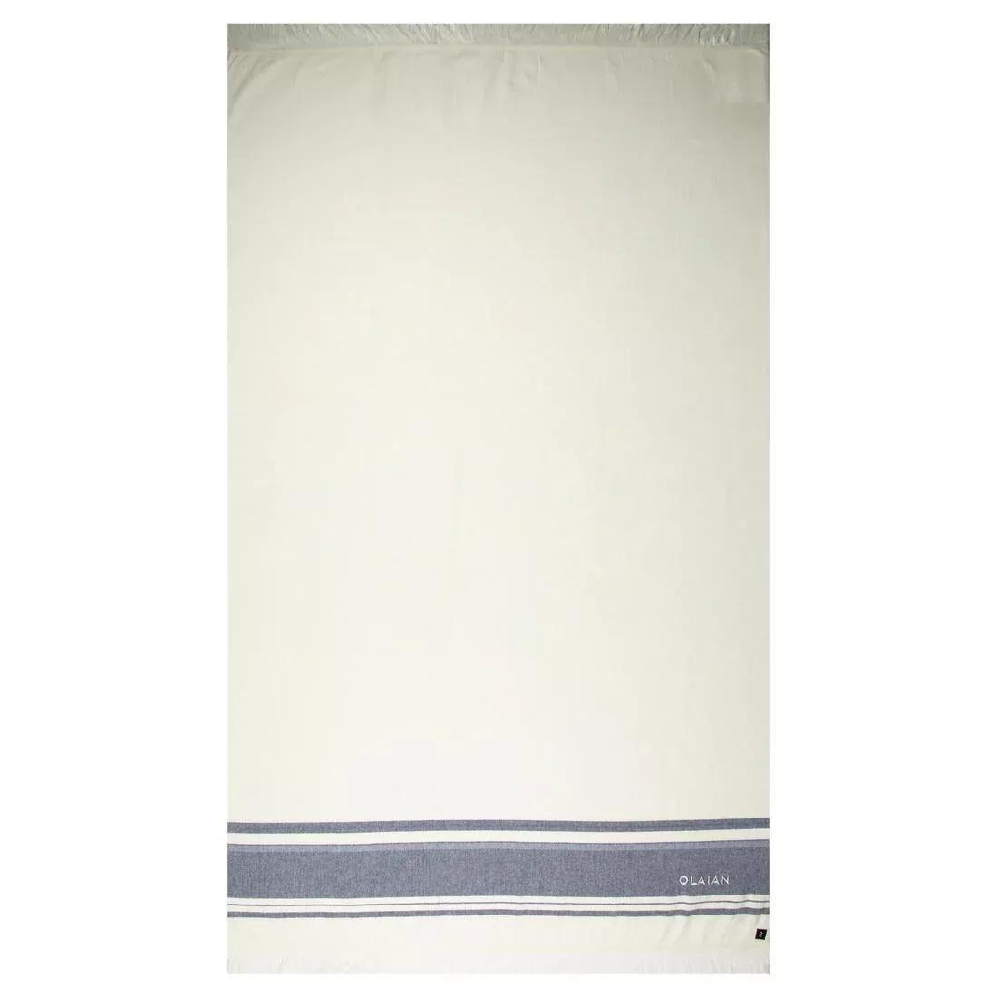 Towel FOUTA  Avorio Navy, Blue Grey, No Color, large image number 10