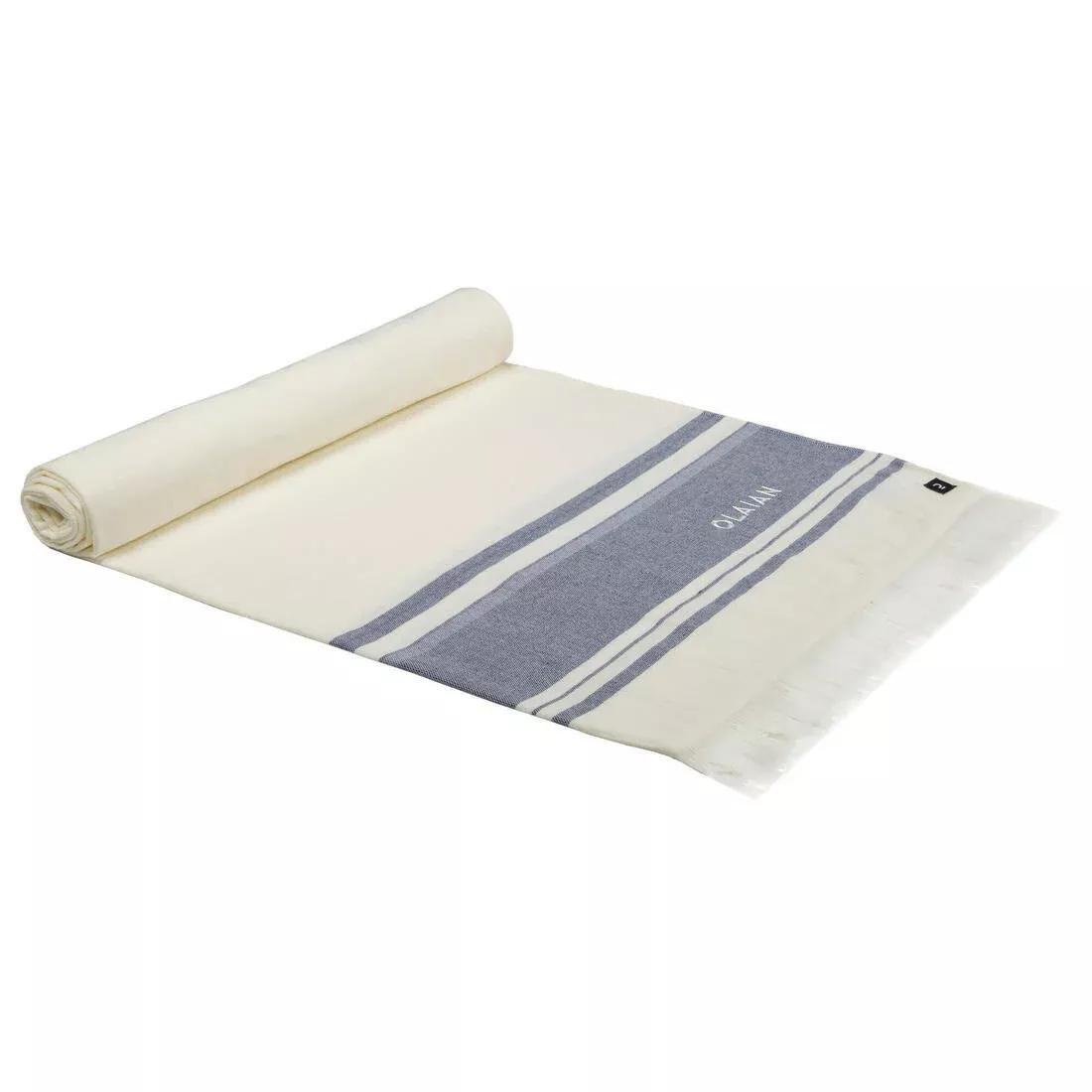 Towel FOUTA  Avorio Navy, Blue Grey, No Color, large image number 14