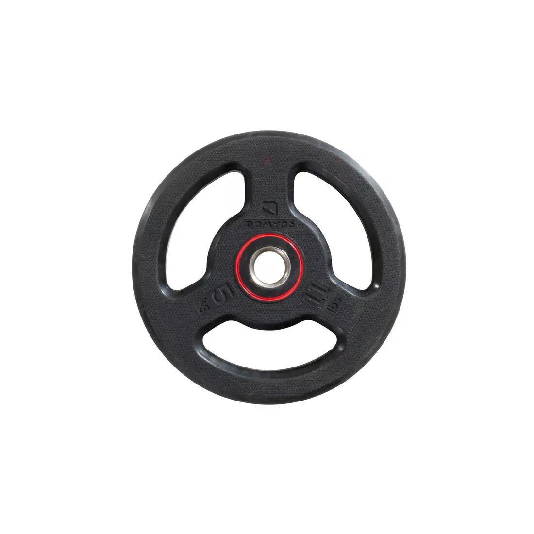 Rubber Weight Disc with Handles, Black, No Color, large image number 0