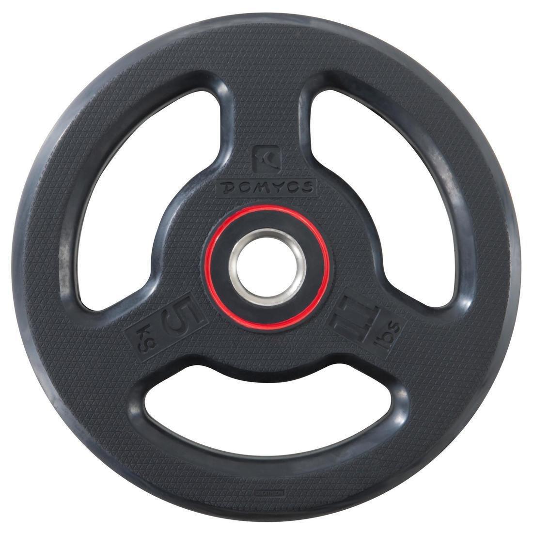 Rubber Weight Disc with Handles, Black, No Color, large image number 1