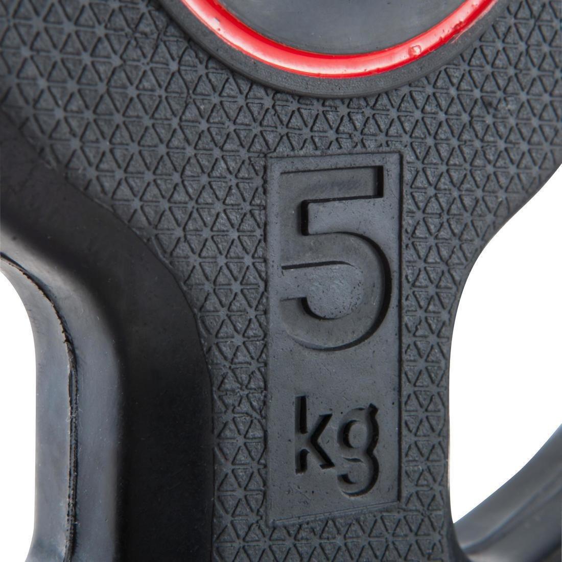 Rubber Weight Disc with Handles, Black, No Color, large image number 2