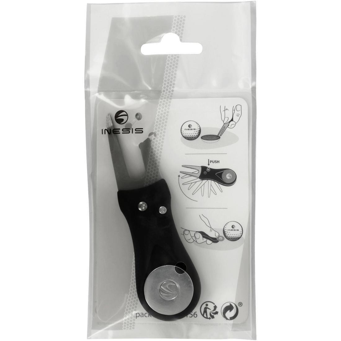 Golf Automatic Divot Repair Tool - Inesis, Black, No Color, large image number 5