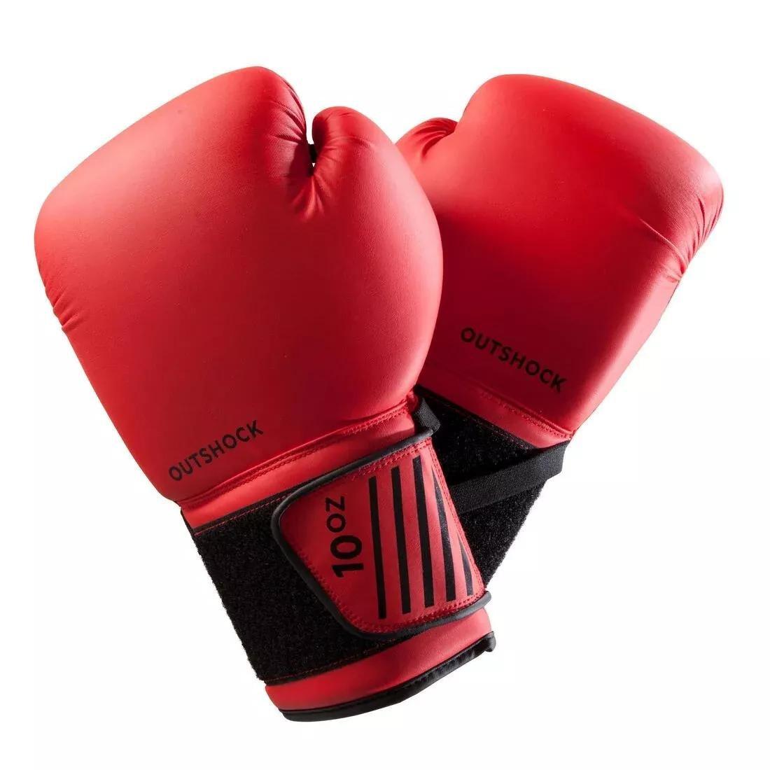 Unisex Beginner Boxing Gloves - 100, Red, No Color, large image number 0