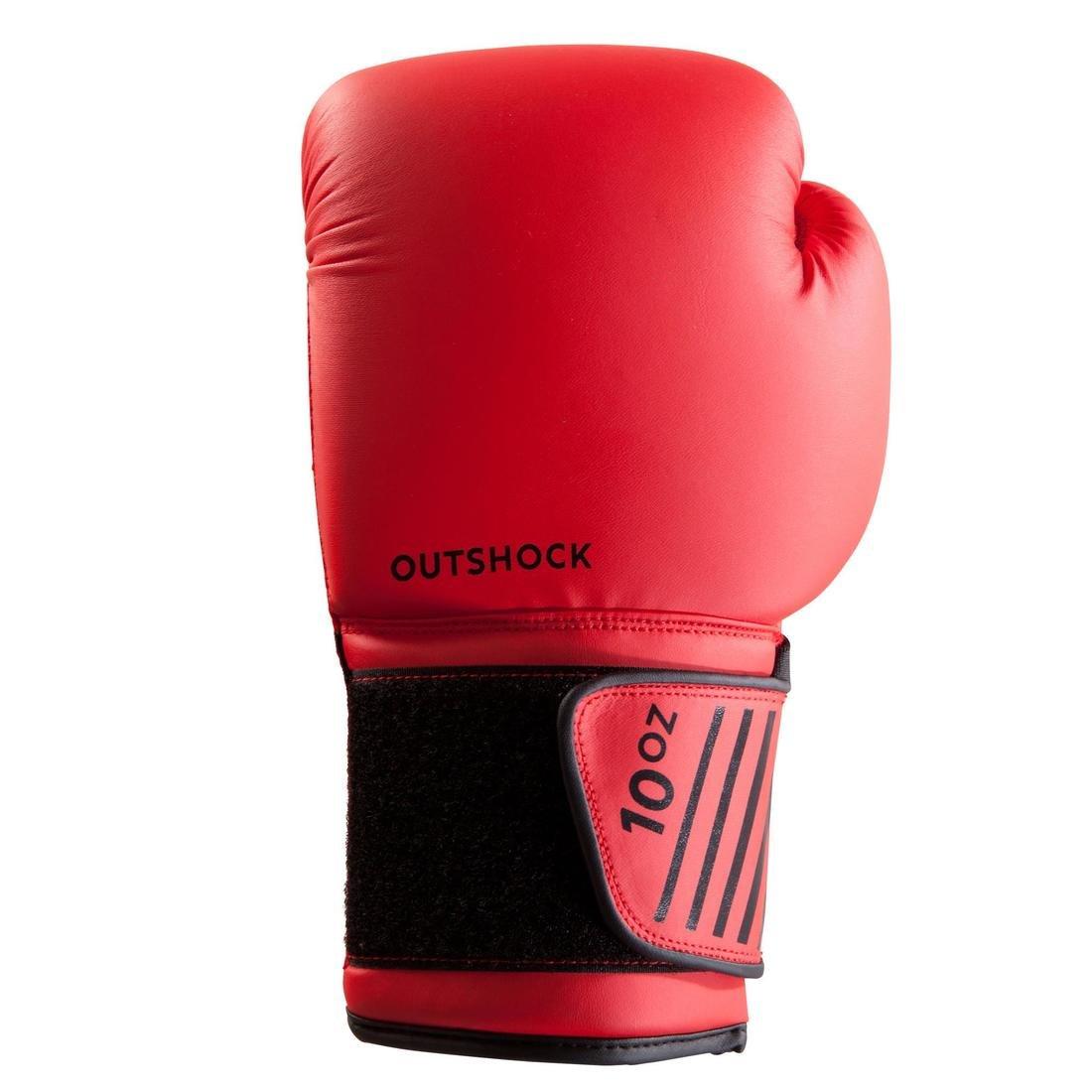 Unisex Beginner Boxing Gloves - 100, Red, No Color, large image number 1