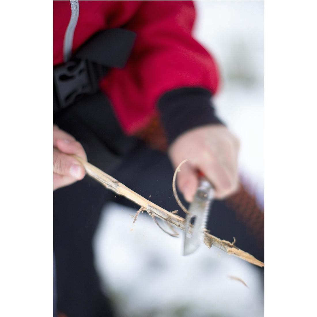 Opinel N8 Outdoor Hiking Knife with Whistle, Red, No Color, large image number 3