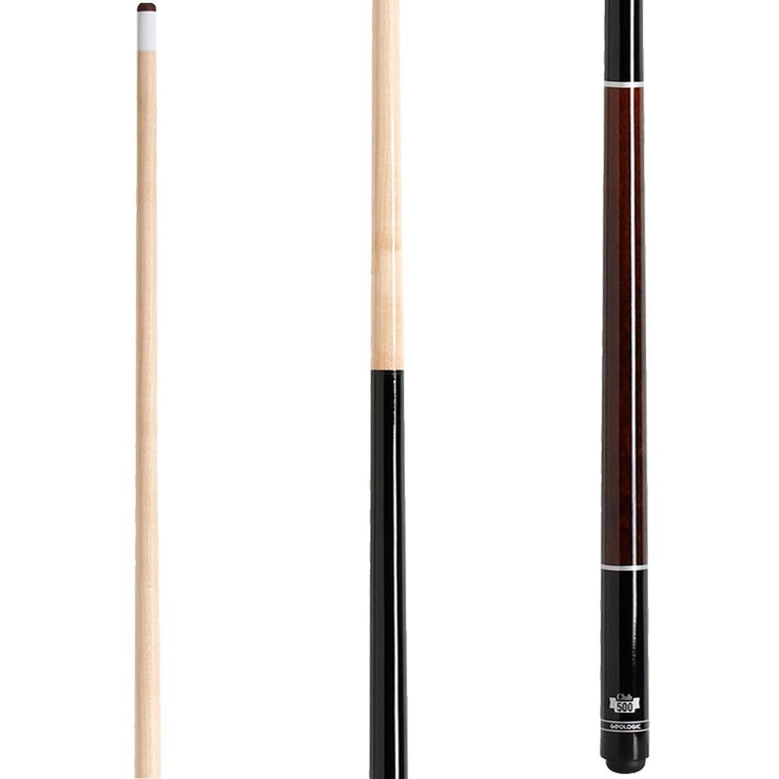 GEOLOGIC - Club 500 American Pool Cue In 2 Parts, 1/2 Jointed, Black