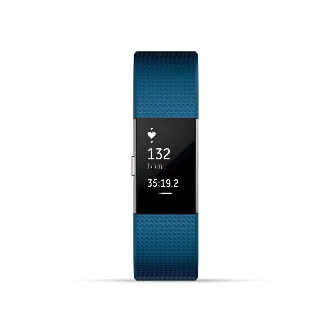 Charge 2 activity tracker wristband with heart rate on the wrist blue (size L), green, No Color, large image number 3