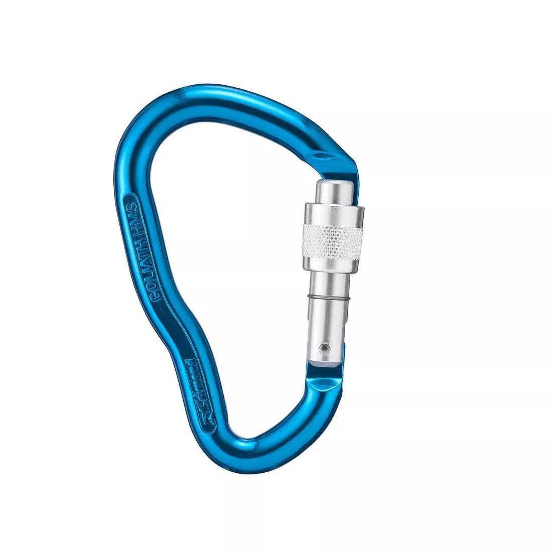 PACIFIC BLUE HMS MOUNTAINEERING AND CLIMBING SCREWGATE CARABINER GOLIATH SECURE, No Color, large image number 2