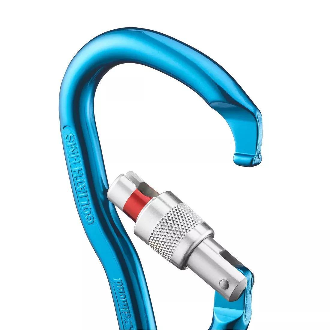 PACIFIC BLUE HMS MOUNTAINEERING AND CLIMBING SCREWGATE CARABINER GOLIATH SECURE, No Color, large image number 8