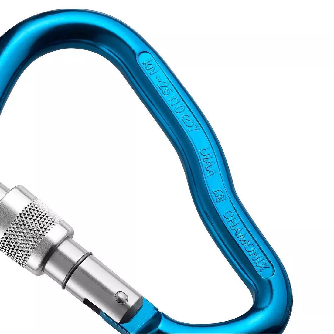 PACIFIC BLUE HMS MOUNTAINEERING AND CLIMBING SCREWGATE CARABINER GOLIATH SECURE, No Color, large image number 9