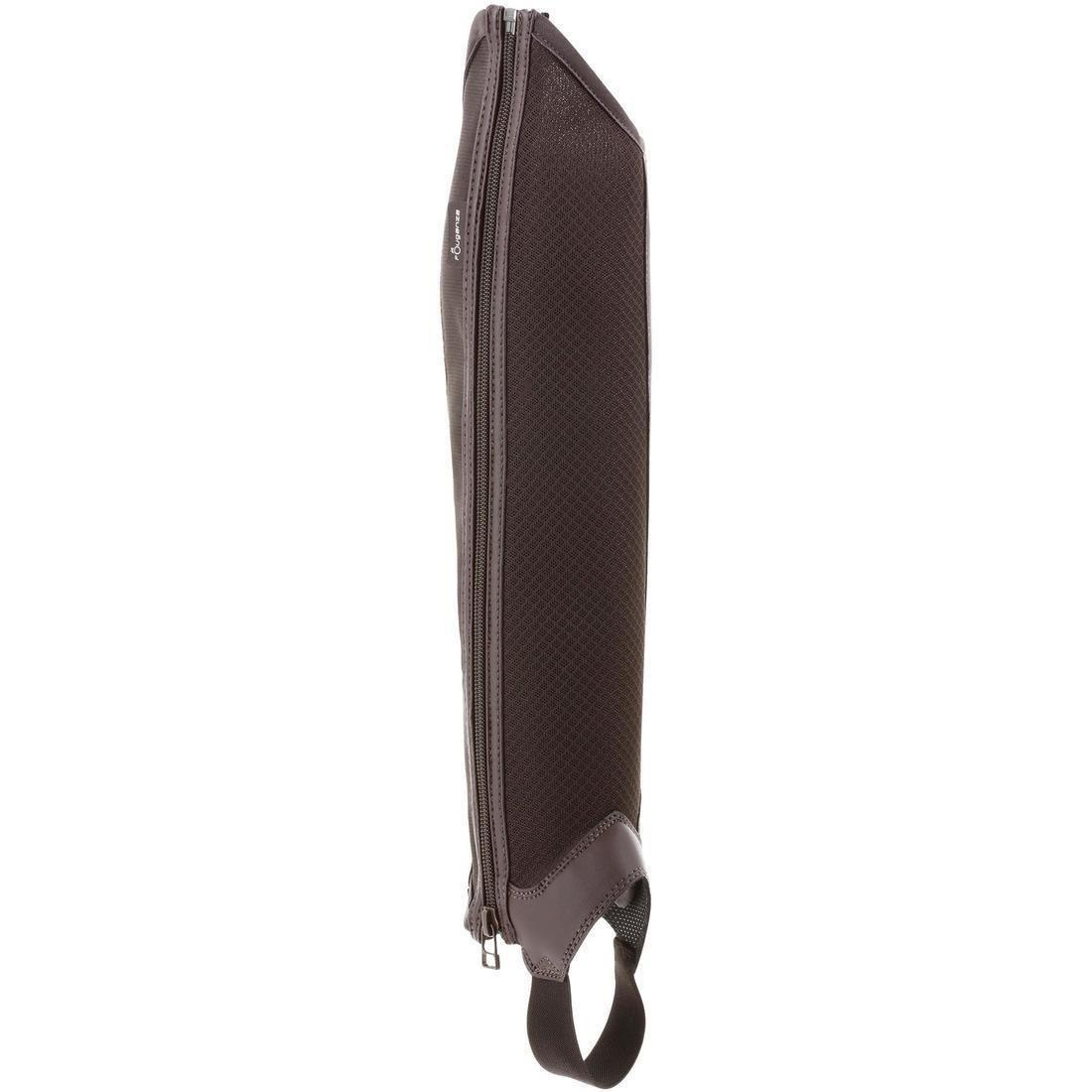 Short 100 Mesh Adult Horse Riding Half-Chaps, Ebony, No Color, large image number 6
