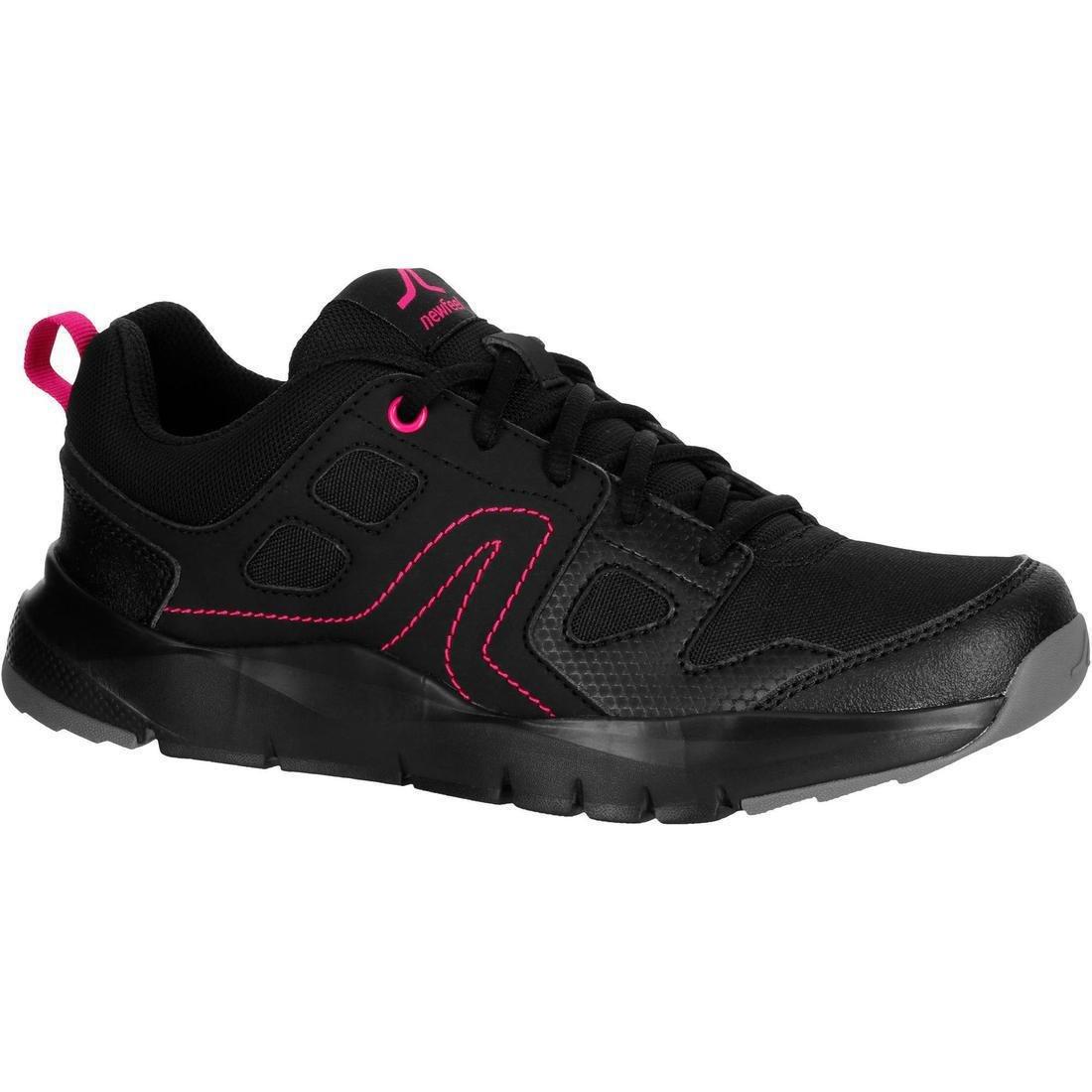 Women Active Walking Shoes - Hw 100, Black/Pink, , large image number 0