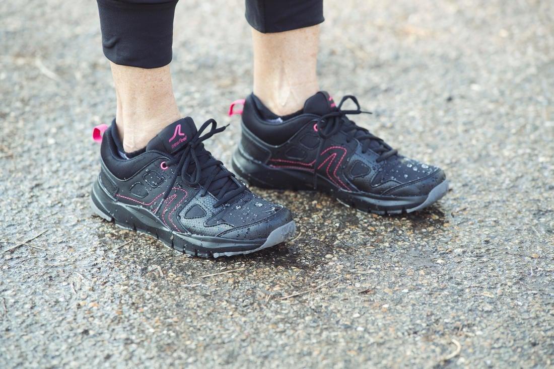 Women Active Walking Shoes - Hw 100, Black/Pink, , large image number 8
