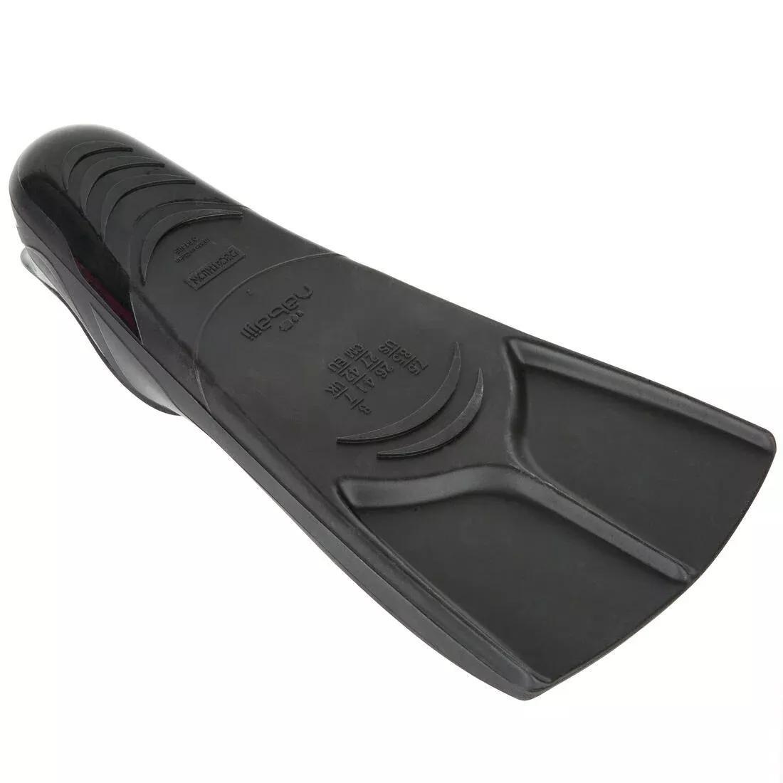 NABAIJI - Silifins Short Swim Fins 500, Black